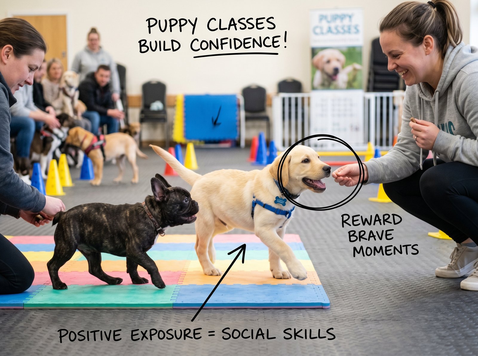Puppy classes build confidence