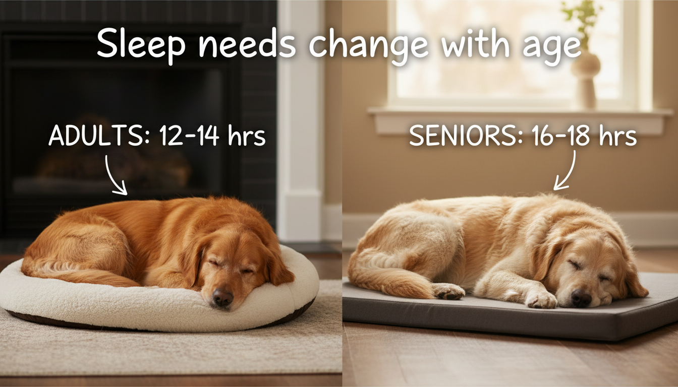 Sleep needs change with age: adults need 12-14 hours, seniors need 16-18 hours