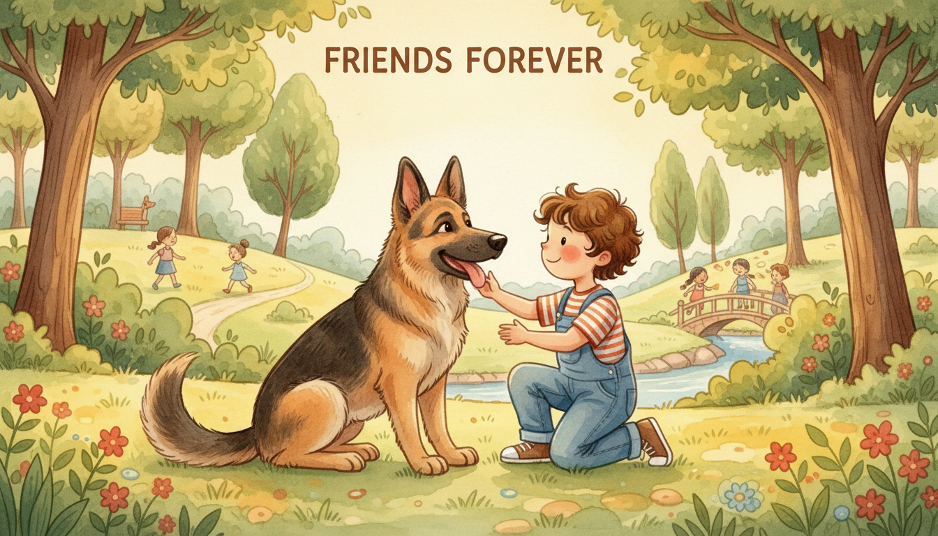 Child with dog